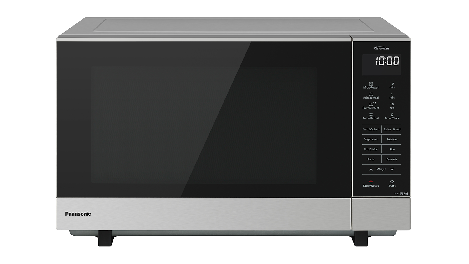 Panasonic 27L Flatbed Inverter 1000W Microwave - Silver (NN-SF57QSQPQ)