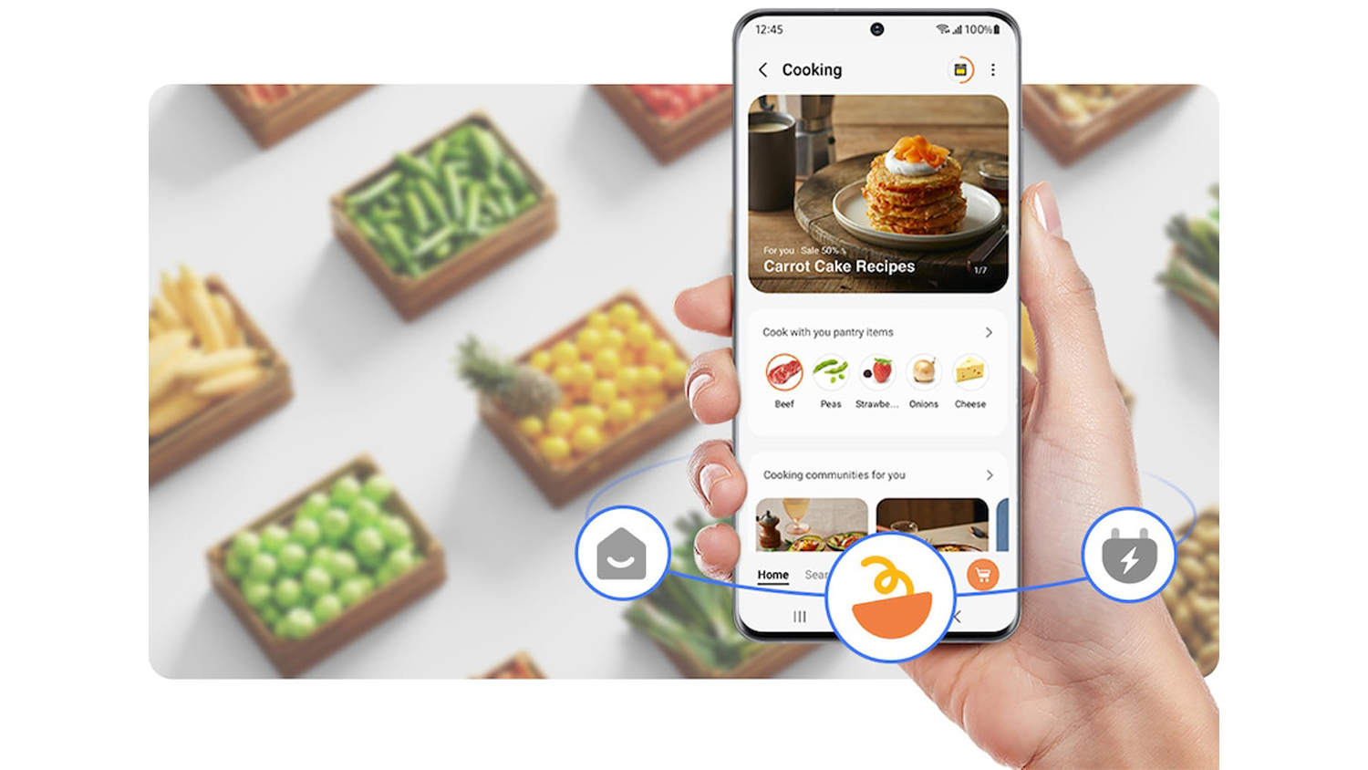 Samsung 427L Smart Bottom Mount Fridge Freezer - Stainless Steel (RB43DG6005S9SA)