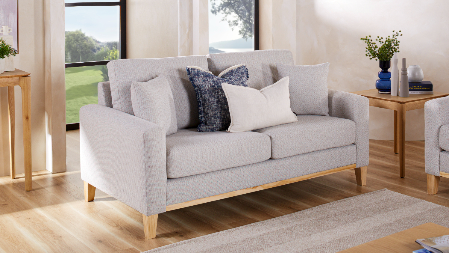 Taylor 2 Fabric Seater Sofa by Evan John Philp