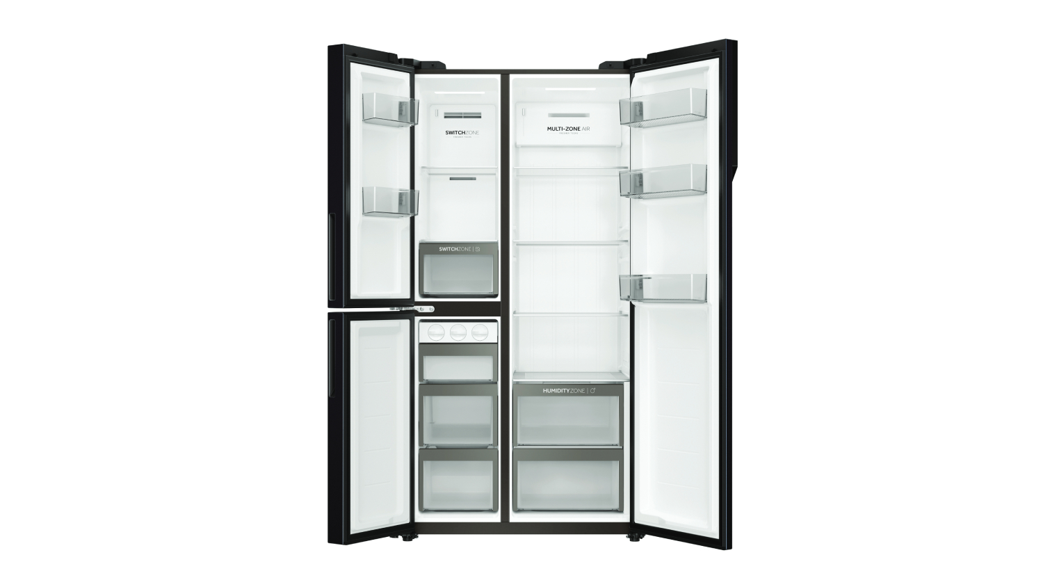 Haier 574L Side by Side Fridge Freezer - Black (HRF575XC)