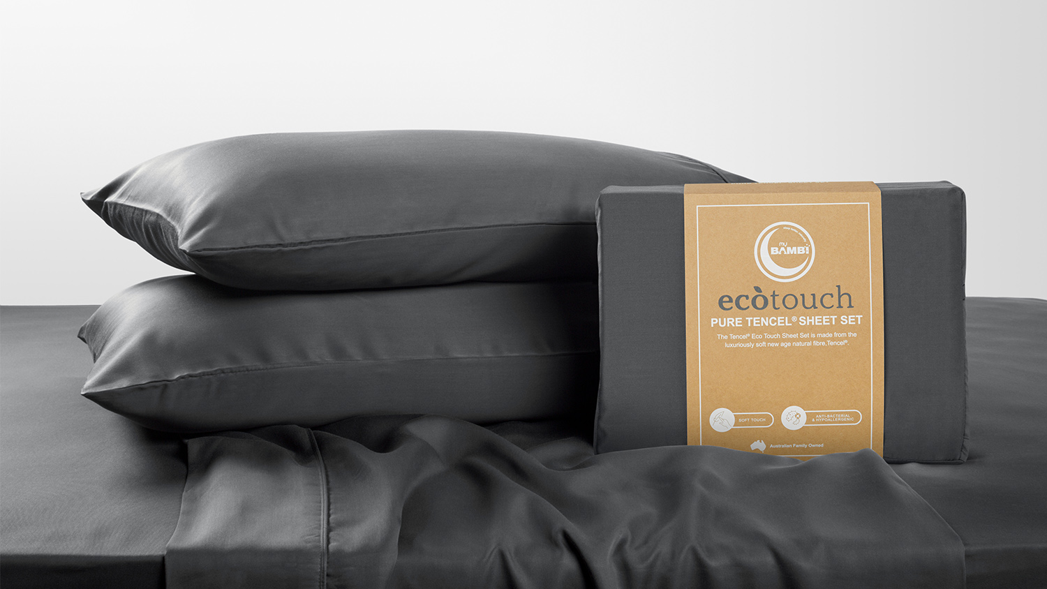 Tencel Touch Sheet Set by My Bambi - Charcoal