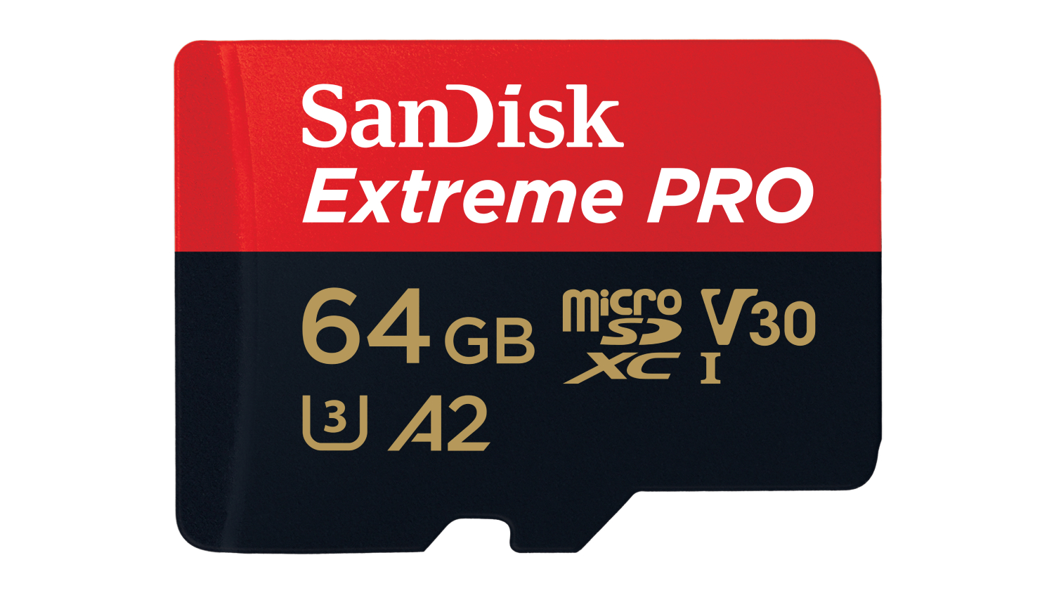 SanDisk Extreme Pro MicroSD Card with Adapter - 64GB (microSDXC, UHS-I, V30, U3, A2)