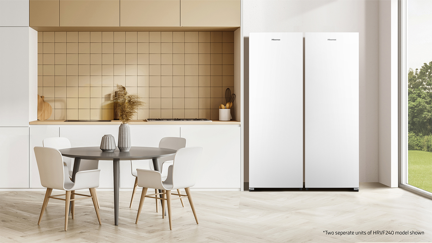 Hisense 155L Single Door Vertical Freezer - White (HRVF155)