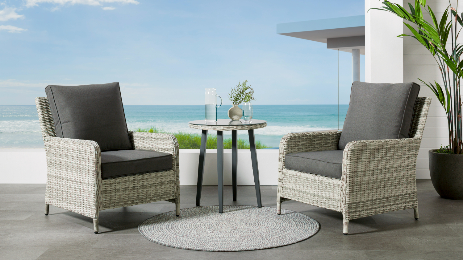 Ibiza 3 Piece Bistro Outdoor Lounge Setting