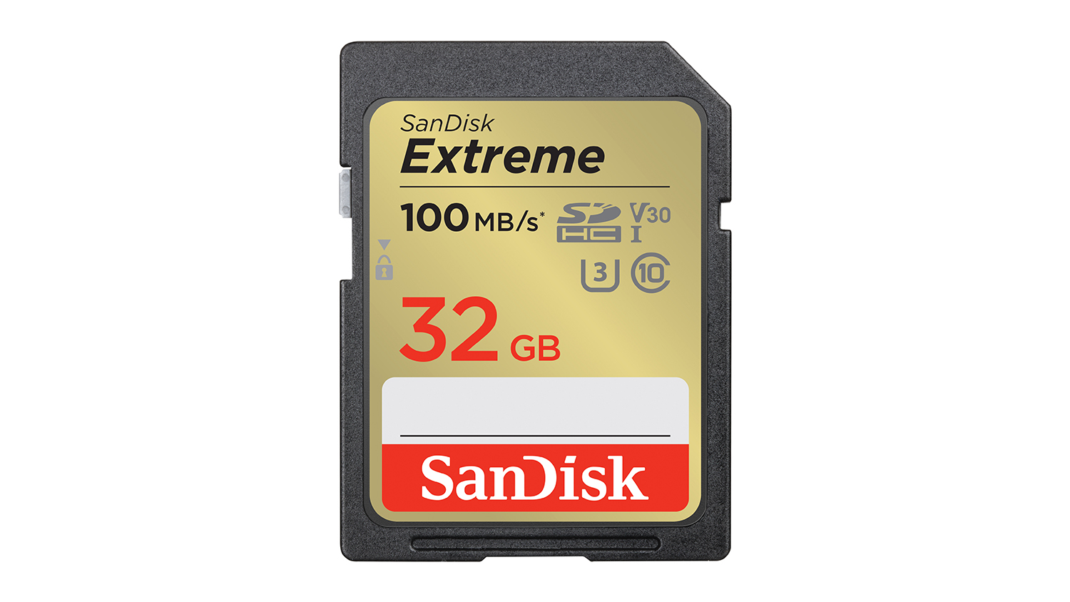 SanDisk Extreme SD Card - 32GB (SDHC, SDXC, UHS-I, V30, U3, Read 100 MB/s)