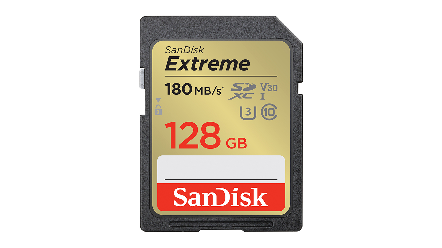 SanDisk Extreme SD Card - 128GB (SDHC, SDXC, UHS-I, V30, U3, Read 180 MB/s)