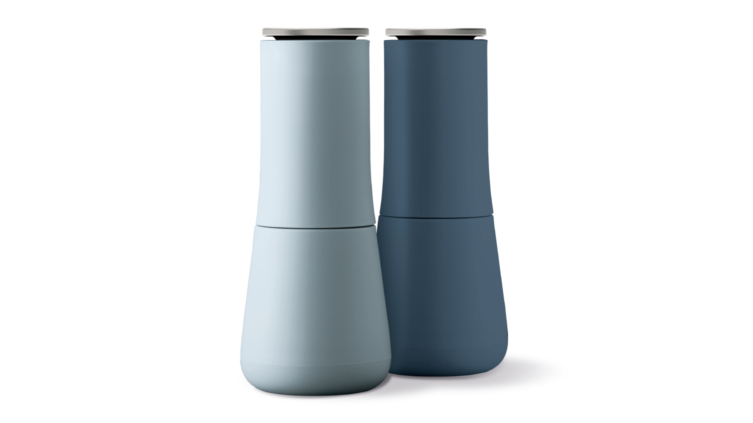 Joseph Joseph Milltop Modern Tidy Matching Salt & Pepper Grinders - Sky
