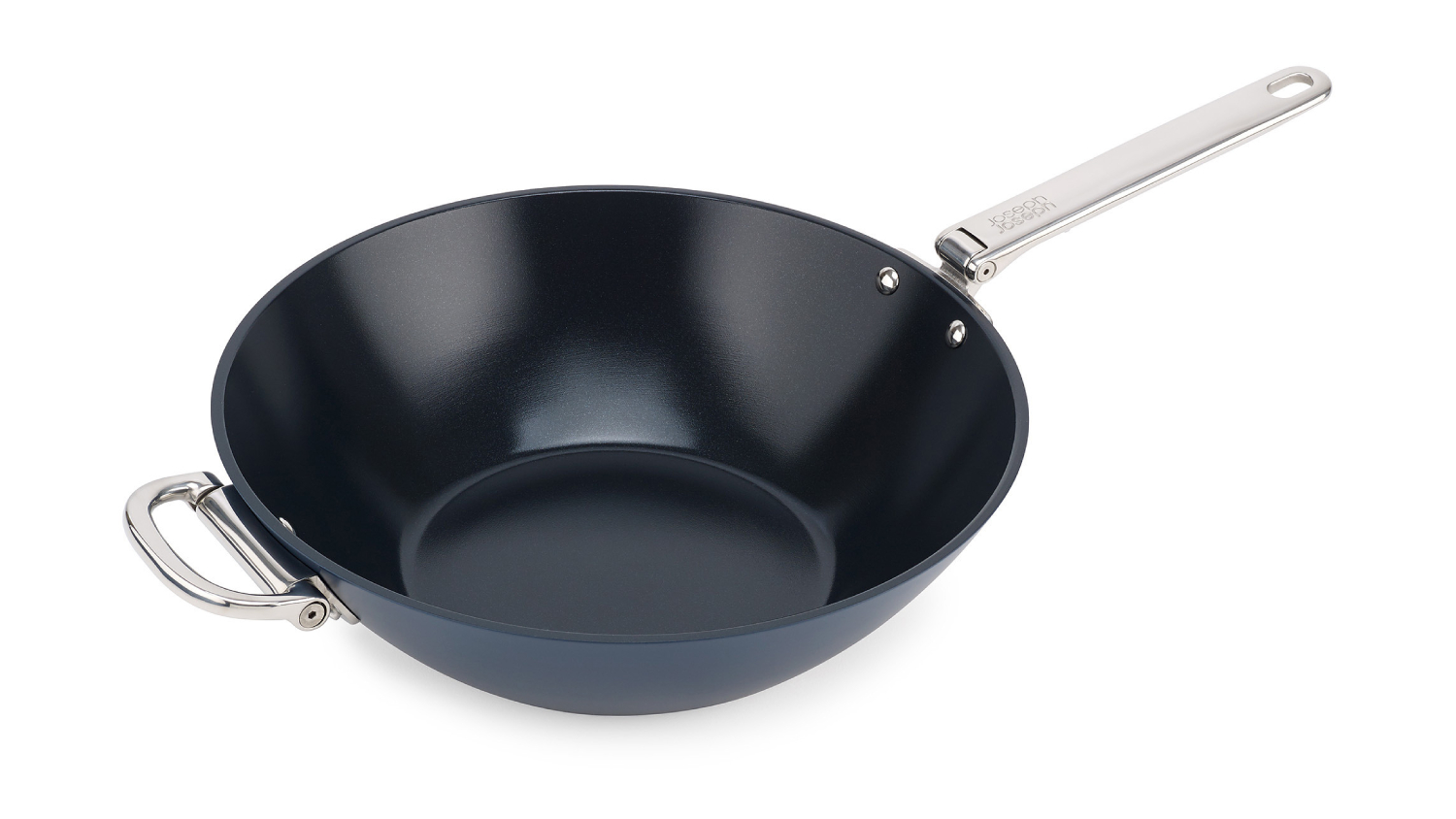 Joseph Joseph "Space" Non-Stick Wok with Fold-Away Handles 32cm - Navy