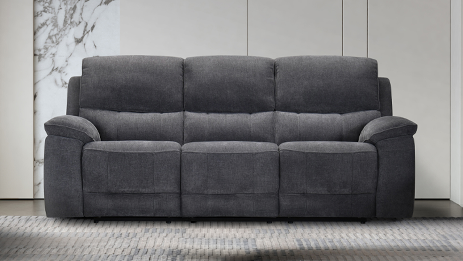 Marisa 3 Seater Fabric Recliner Sofa