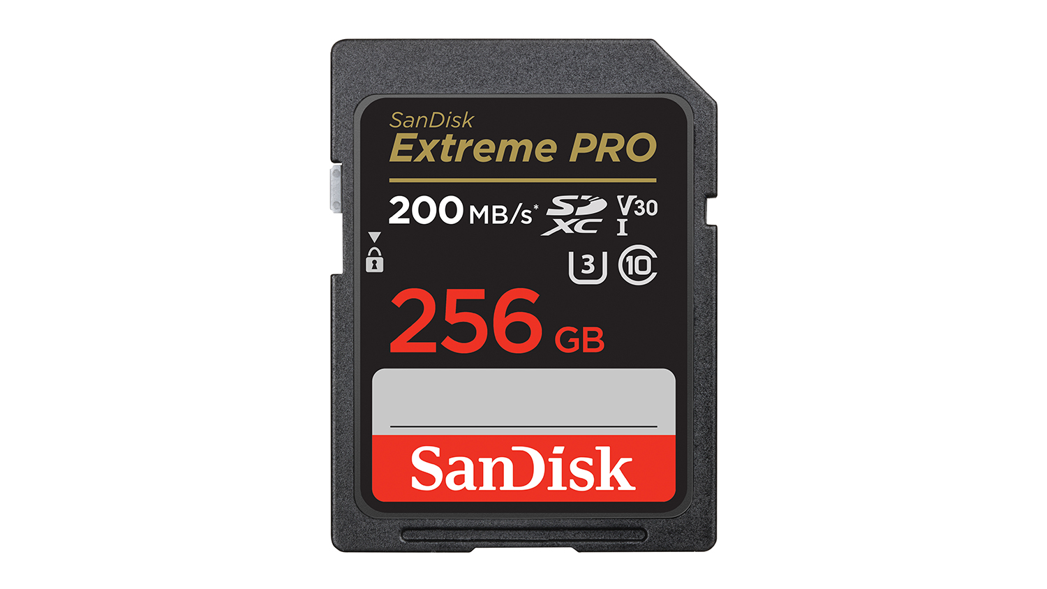 SanDisk Extreme Pro SD Card - 256GB (SDHC, SDXC, UHS-I, V30, U3, Read 200 MB/s)