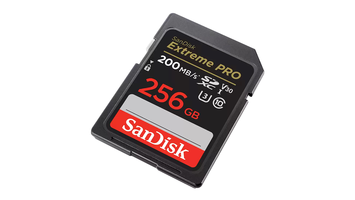 SanDisk Extreme Pro SD Card - 256GB (SDHC, SDXC, UHS-I, V30, U3, Read 200 MB/s)