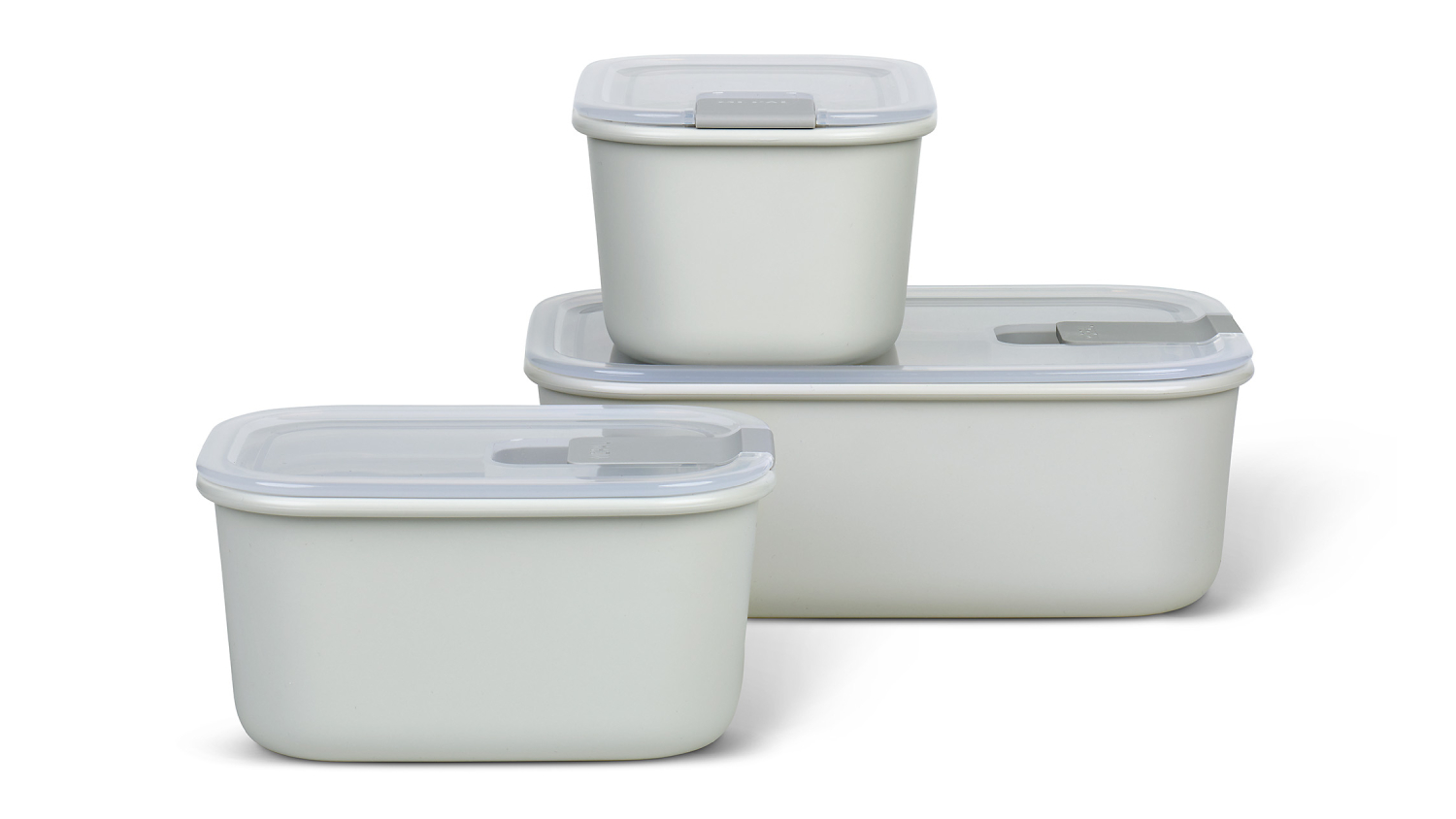 Mepal Easyclip Food Storage Container System 3pcs. - Nordic White