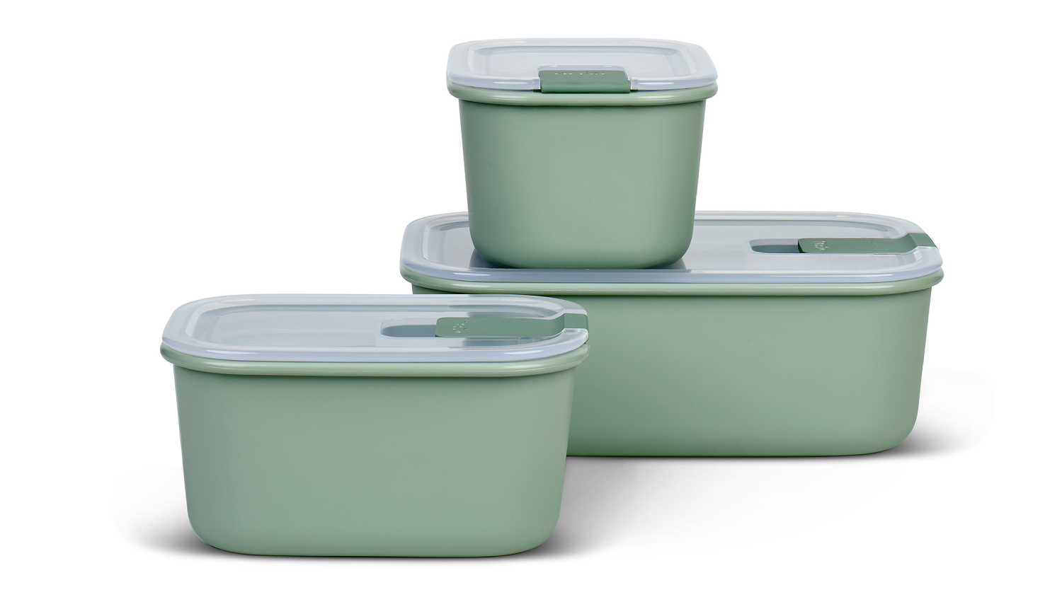 Mepal Easyclip Food Storage Container System 3pcs. - Nordic Sage