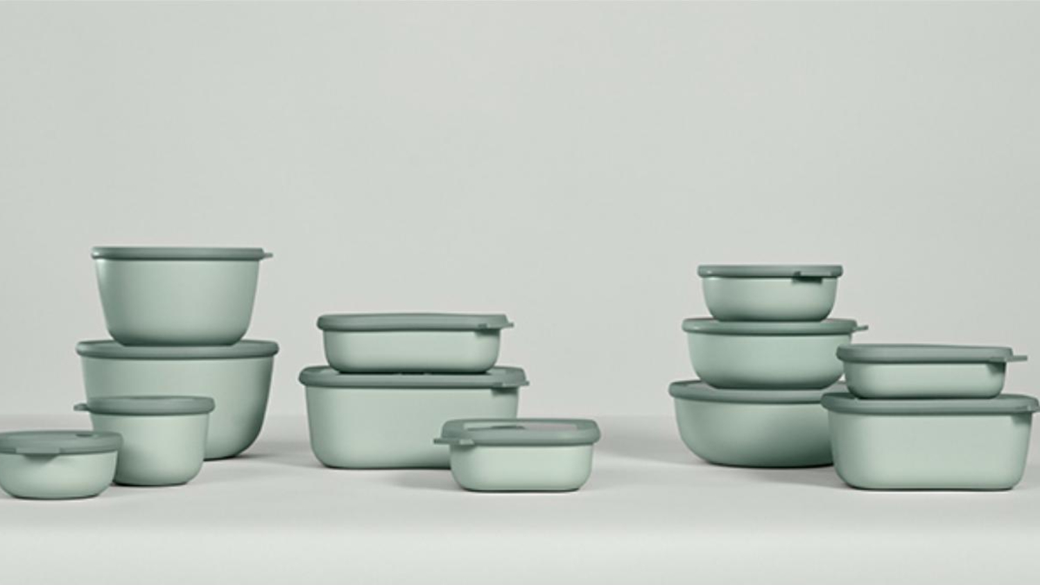 Mepal Cirqula Rectangular Food Storage Container 2L - Nordic White