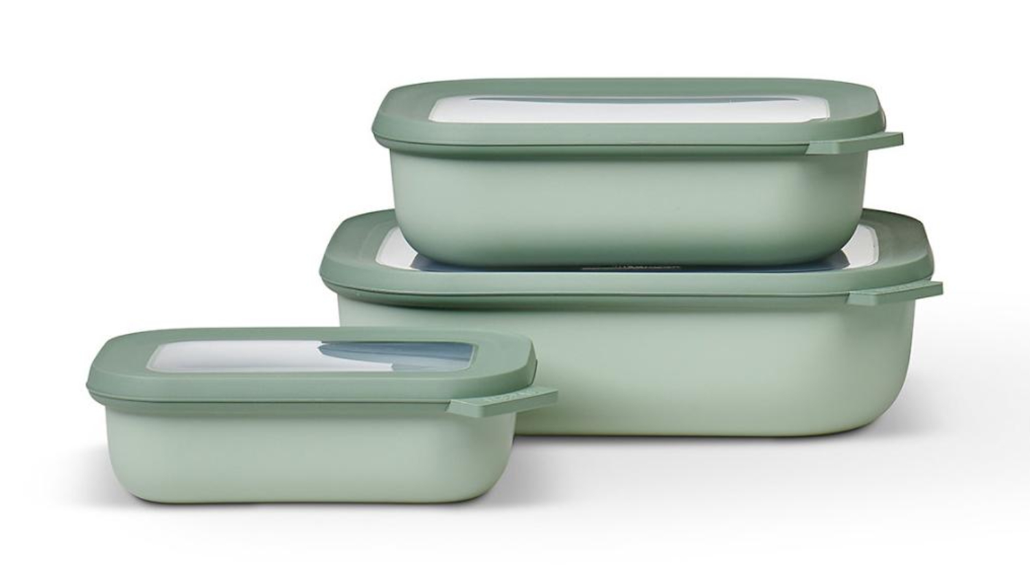 Mepal Cirqula Rectangular Food Storage Container System Small 3pcs. - Nordic Sage