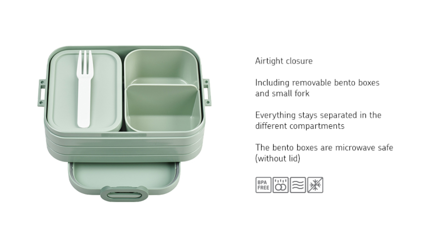 Mepal Segmented Bento Box Large - Nordic Sage