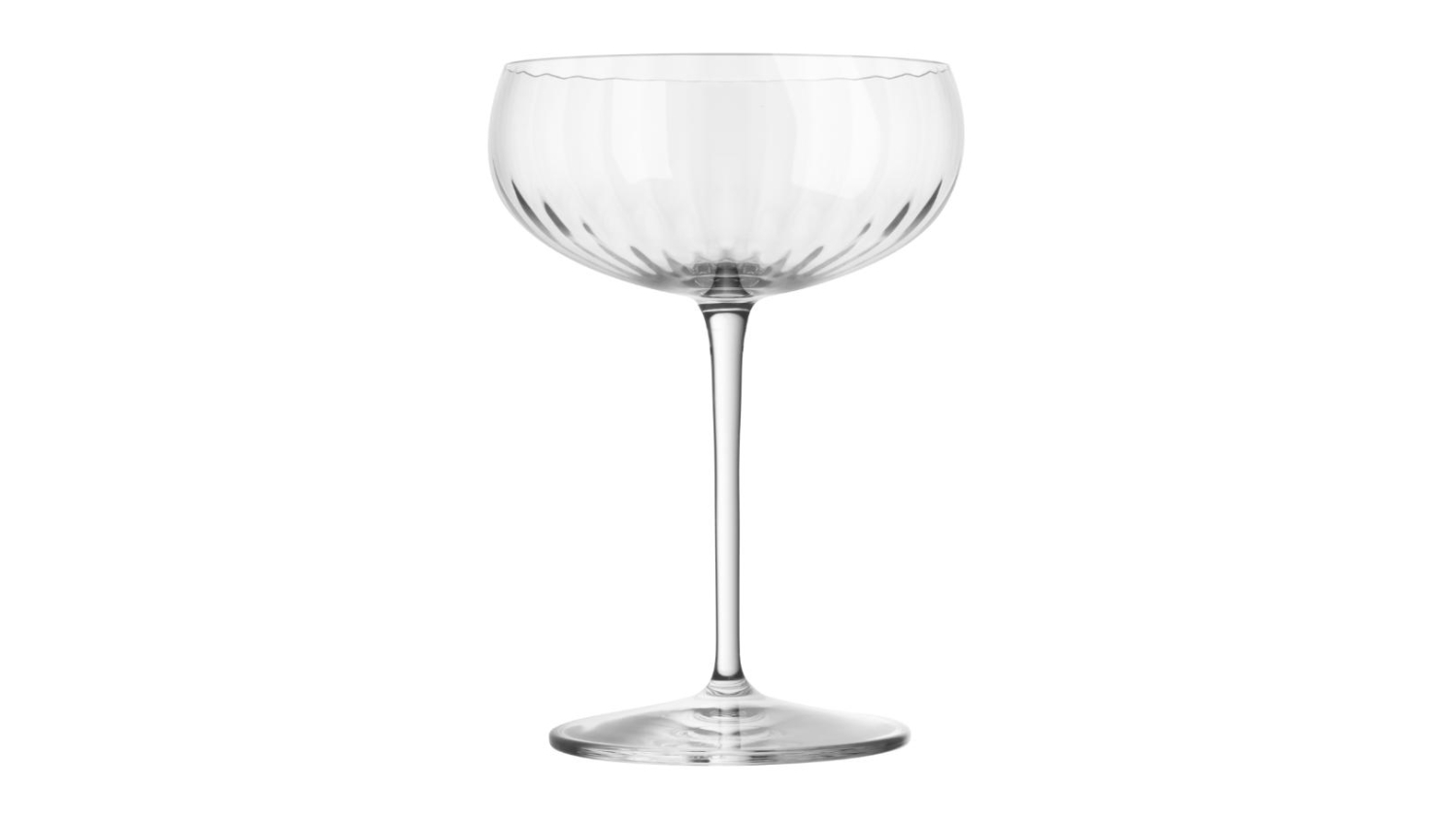 Luigi Bormioli Optica Champagne Coup Glass Set 300ml 4pcs.