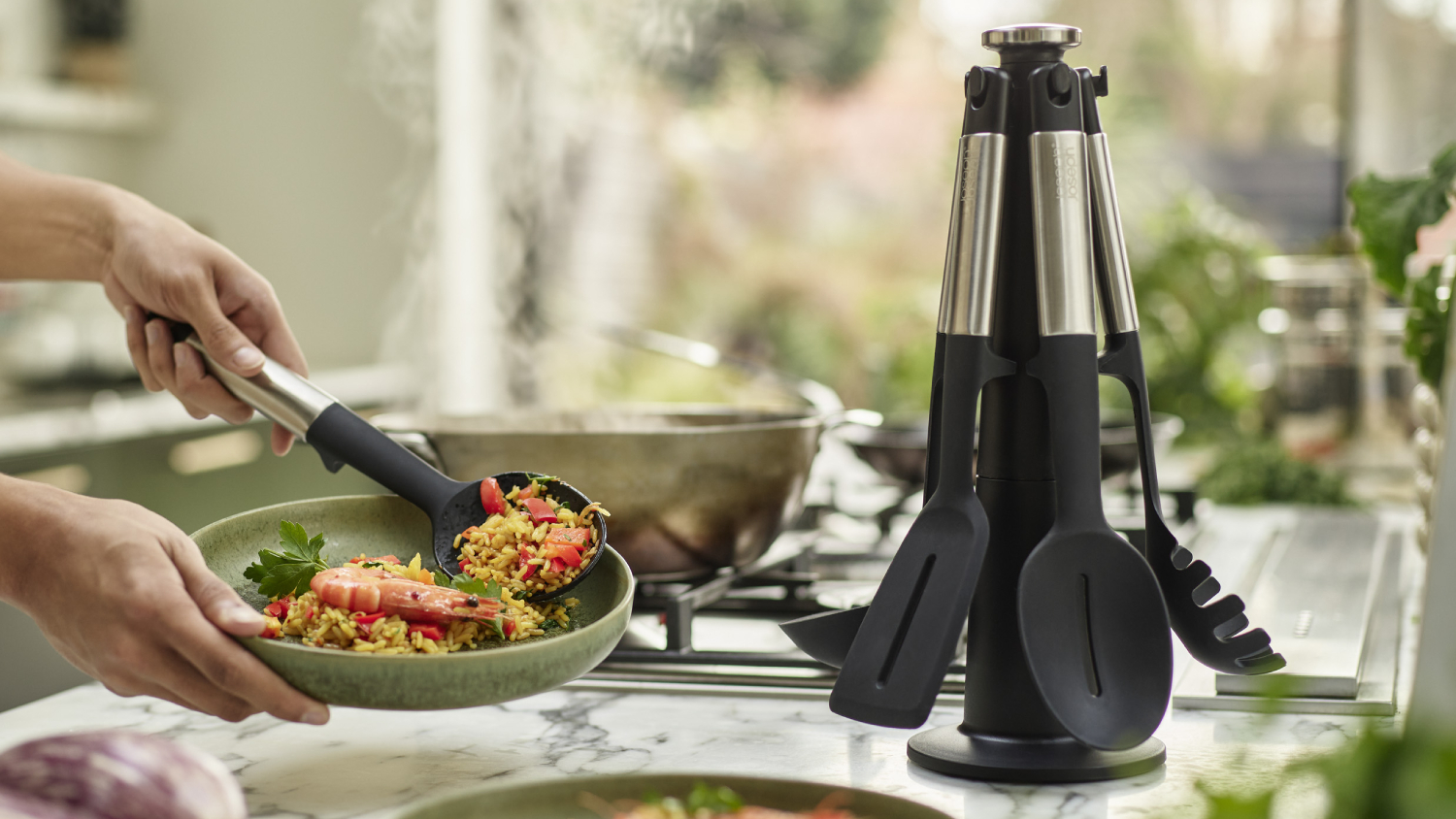 Joseph Joseph "Elevate" Kitchen Utensil Carousel 5pcs. - Silicone/Steel