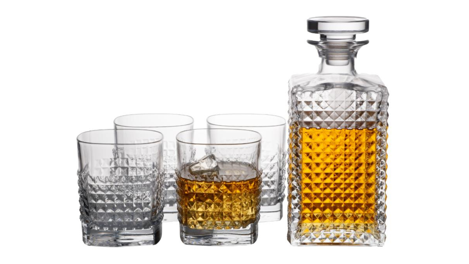 Luigi Bormioli Elixir Whisky Decanter & Glass Set 5pcs.