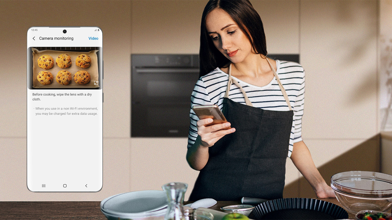 Samsung 60cm 16 Function Built-In Steam Oven with Dual Cooking - Black (Series 6/Bespoke AI Pro/NV7B6799AAK)