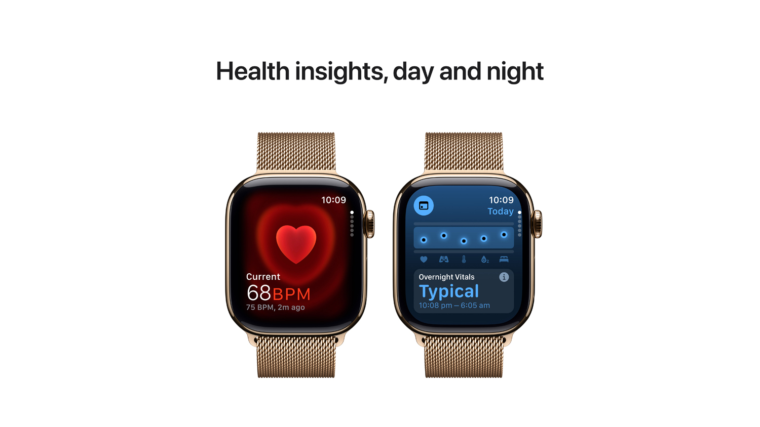 Apple Watch Series 10 - Gold Titanium Case with Gold Milanese Loop (42mm, GPS+Cellular, Bluetooth)