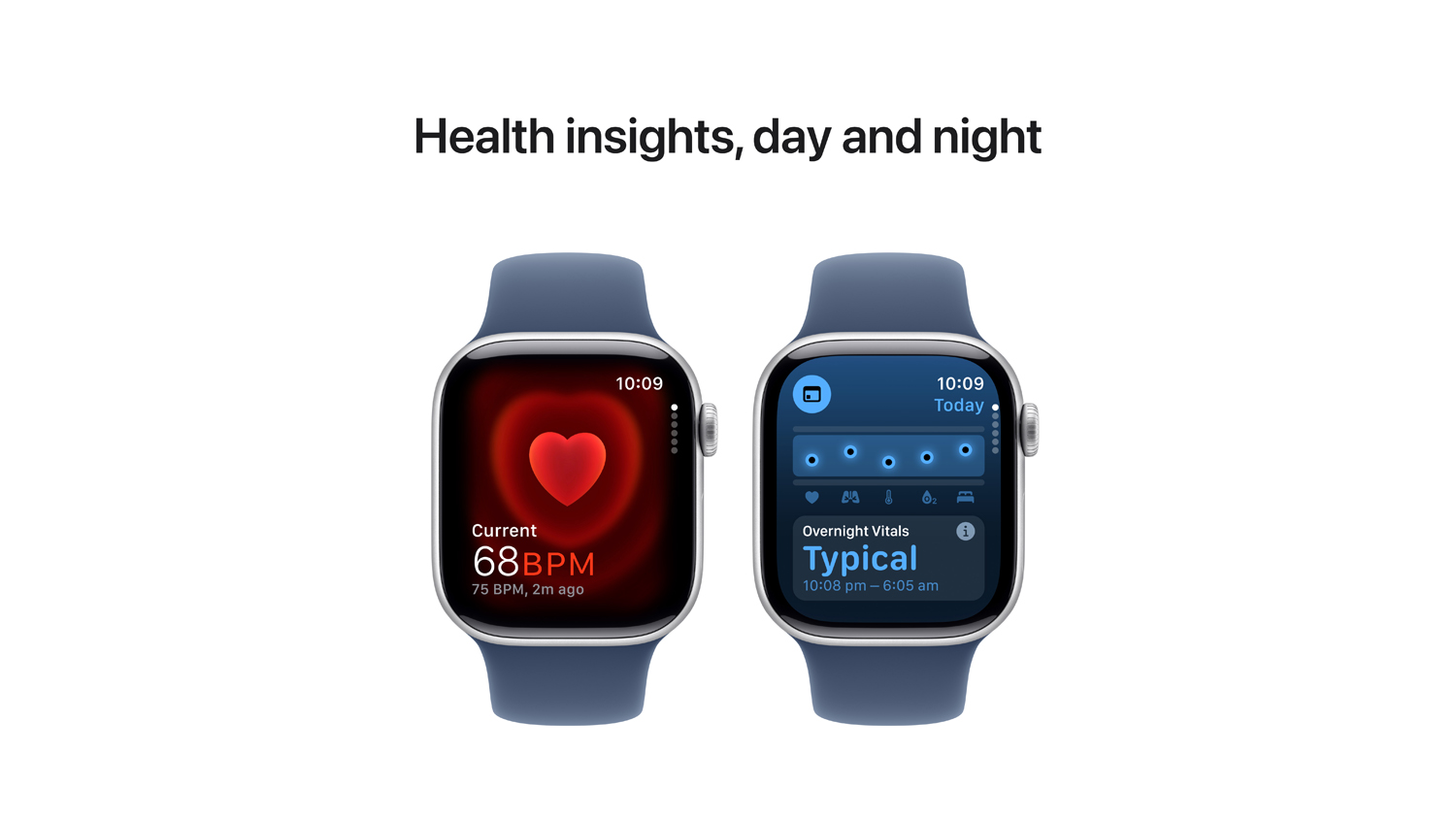 Apple Watch Series 10 - Silver Aluminium Case with Denim Sport Band (42mm, GPS+Cellular, Bluetooth, Medium-Large)