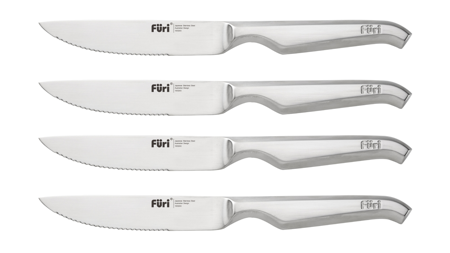 Furi Serrated Steak Knife Set 4pcs. - Stainless Steel