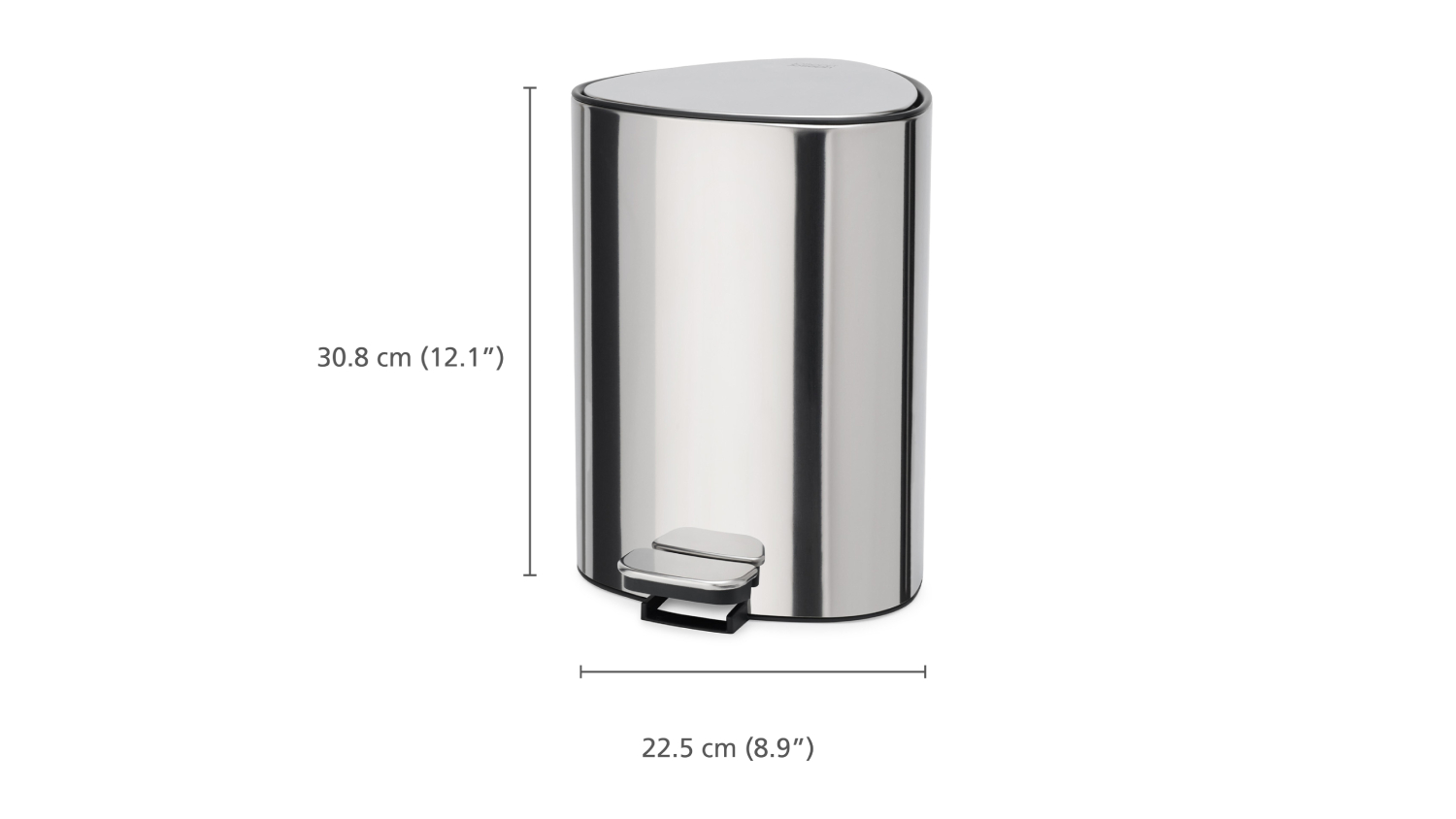 Joseph Joseph EasyStore Luxe Pedal Rubbish Bin with Bin Liner Storage 5L - Stainless Steel