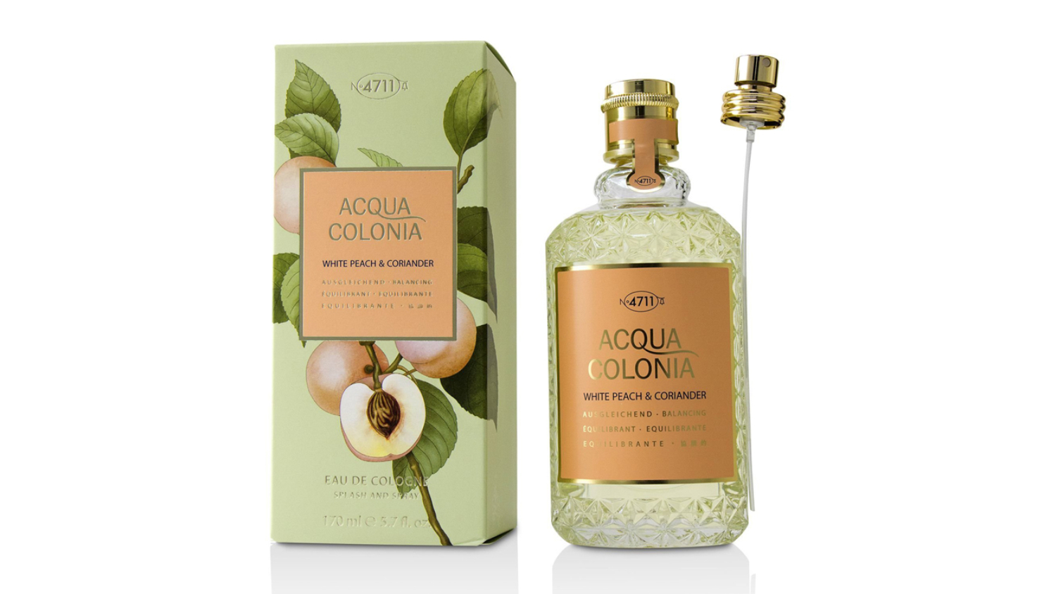 Acqua Colonia White Peach and Coriander Eau De Cologne Spray - 170ml/5.7oz