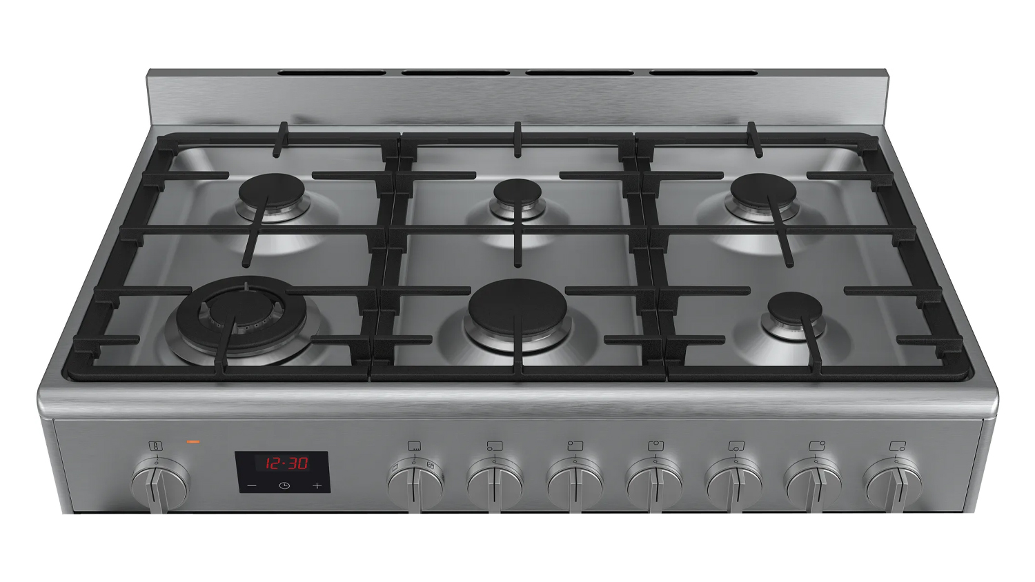 Bosch 90cm Dual Fuel Freestanding Oven with Gas Cooktop - Stainless Steel (Series 6/HSB738357A)