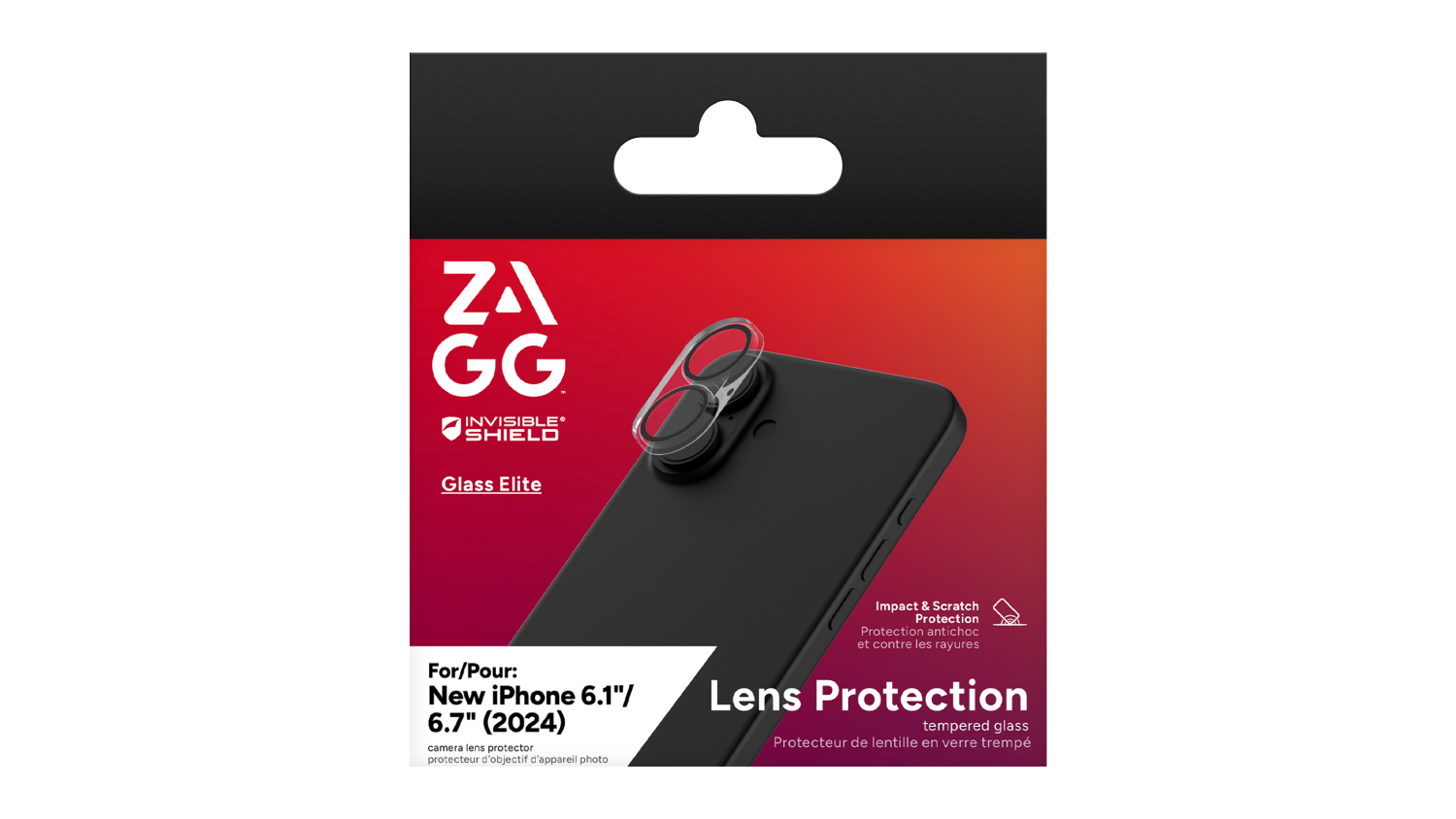 Zagg Glass Elite Camera Lens Protector for iPhone 16/16 Plus - Clear