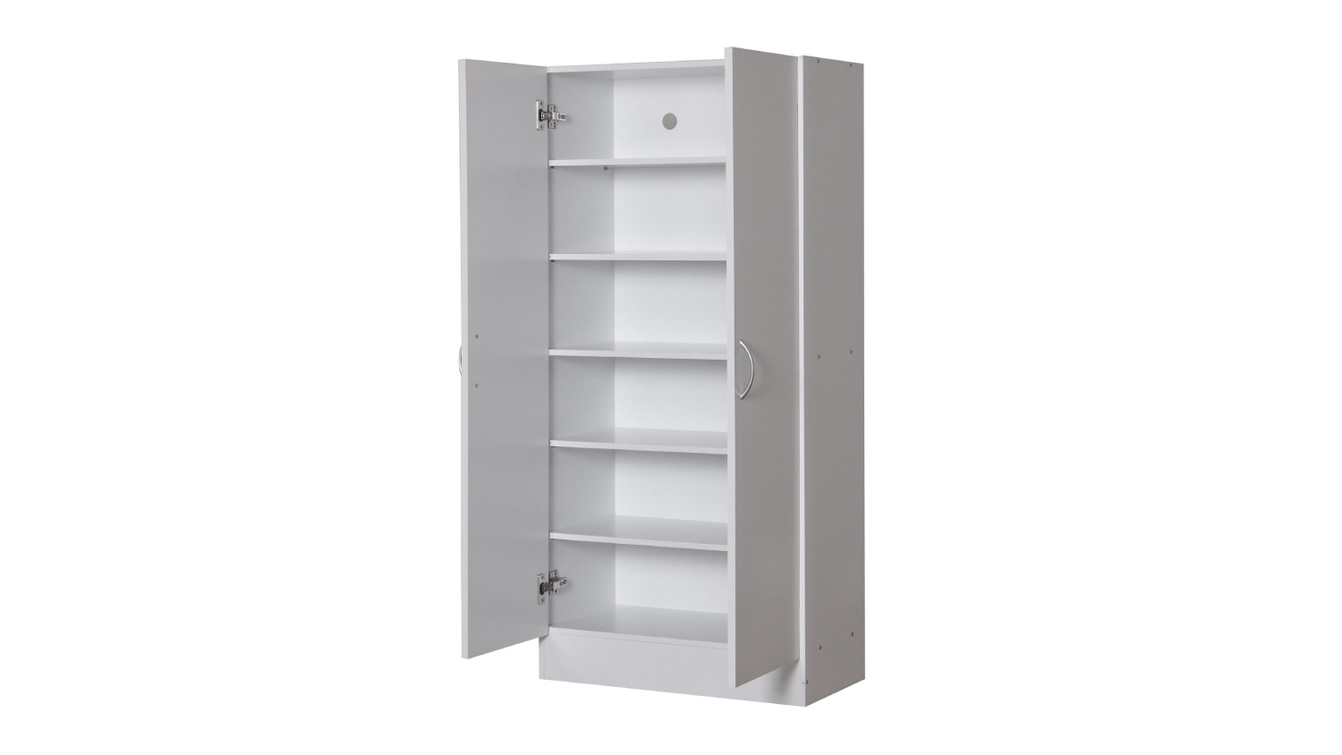 TSB Living "Clevedon" Tall Shoe Storage Cabinet - White