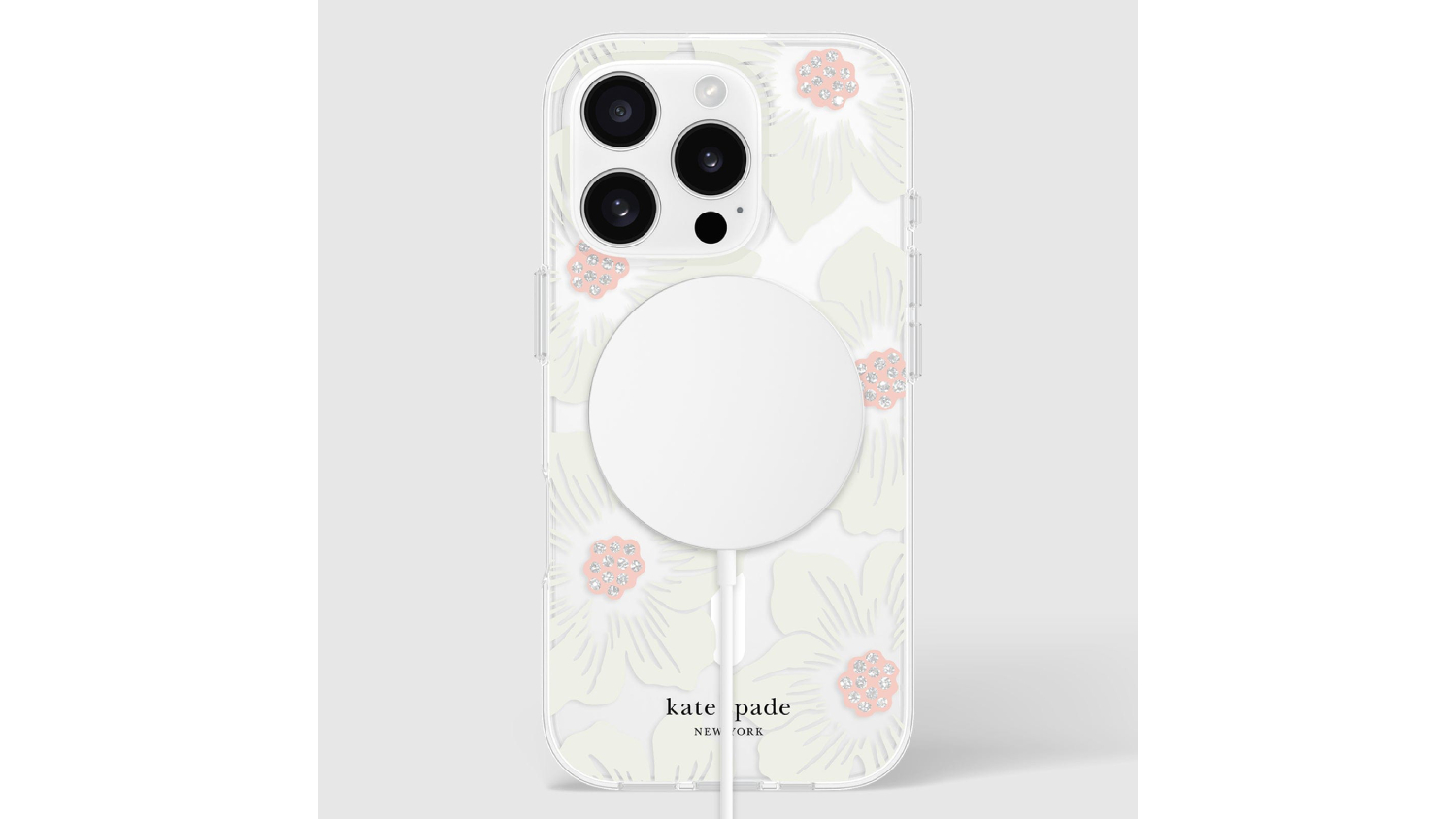 kate spade☆Hollyhock タチアオイ 花 iPhone 16 Pro Max 対応 Kate Spade New York Case with MagSafe for iPhone 16 Pro