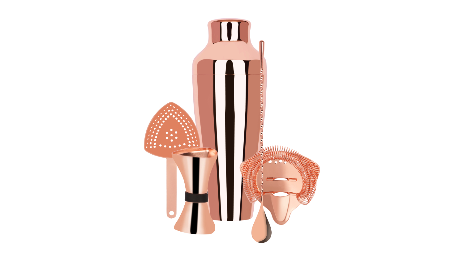 Zanzi Cocktail Set 5pcs. - Rose Gold