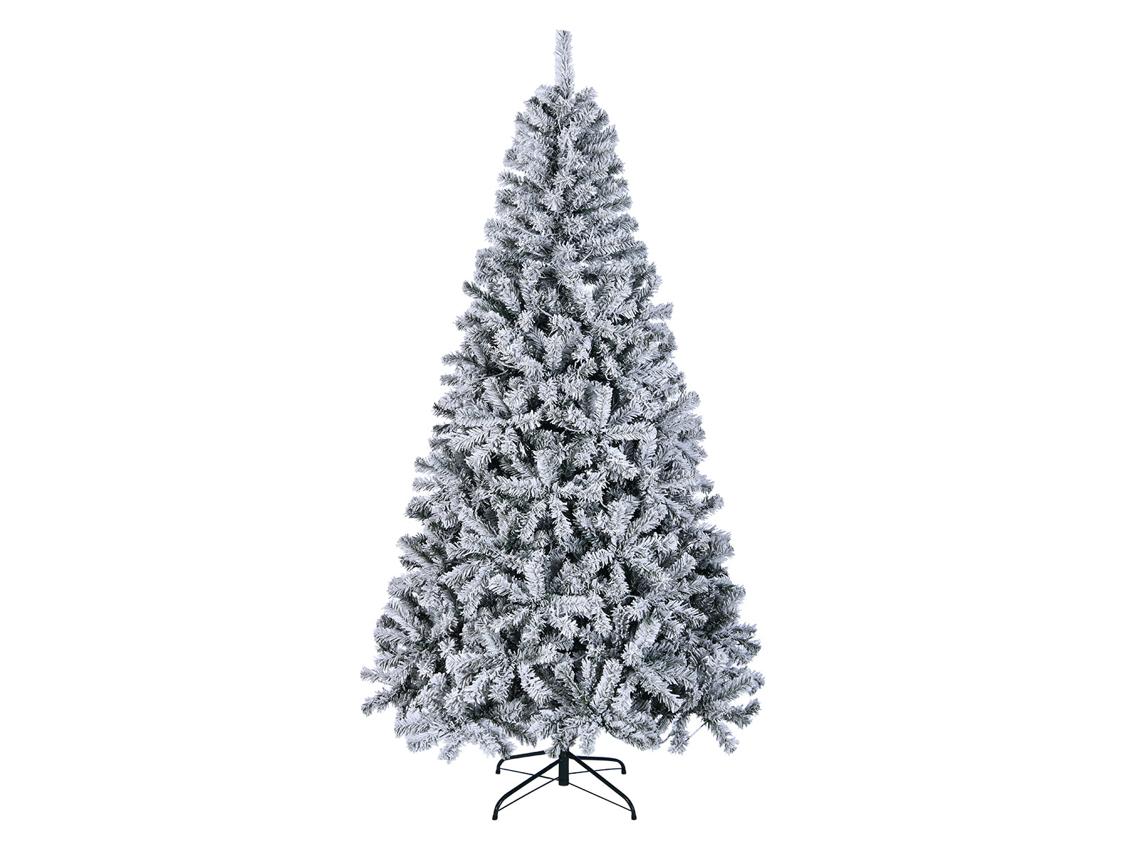 TSB Living Faux Christmas Tree with Flocked Frosted Tips, Warm LED Lights 180cm