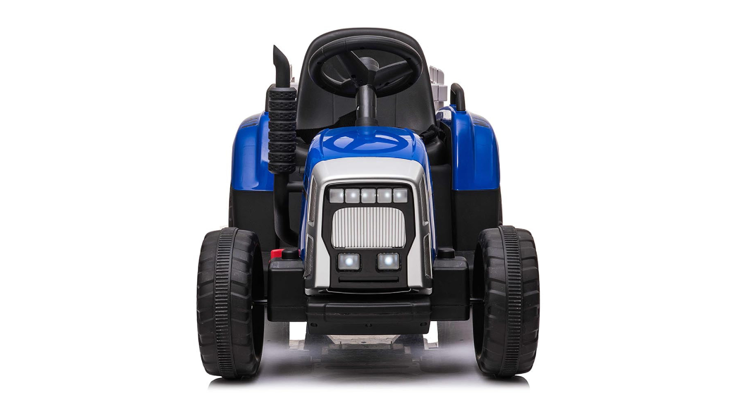 TSB Living Kids' Ride-On Tractor with Trailer, Music, Lights - Dark Blue