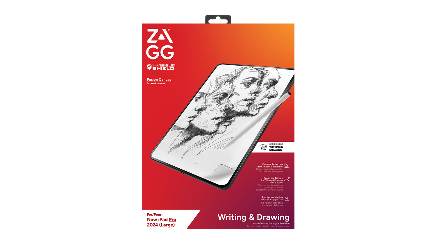 Zagg InvisibleShield Fusion Canvas Screen Protector for iPad Pro 13" M4 - Clear