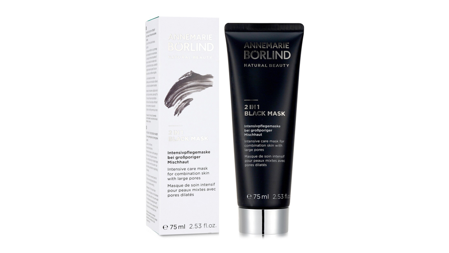 Annemarie Borlind 2 In 1 Black Mask - Intensive Care Mask For Combination Skin with Large Pores - 75ml/2.53oz