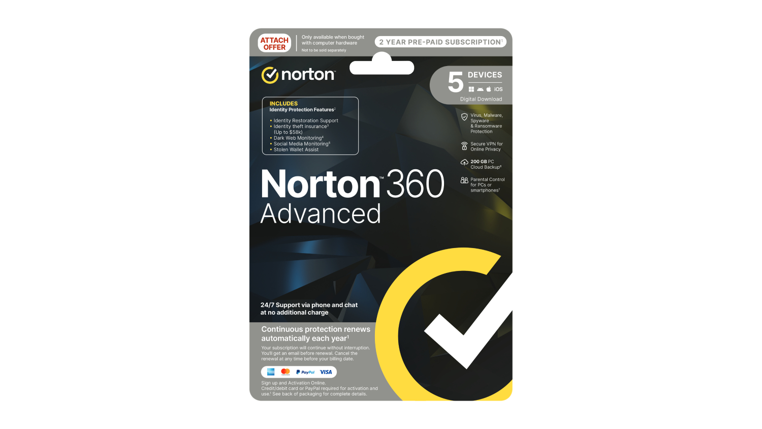 Norton 360 Advanced - 5 Devices 24 Months