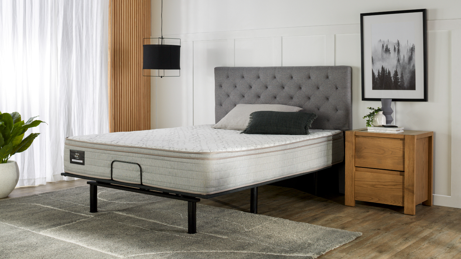King Koil Conforma Classic II Medium Queen Mattress with Motion Adjustable Base by Tempur