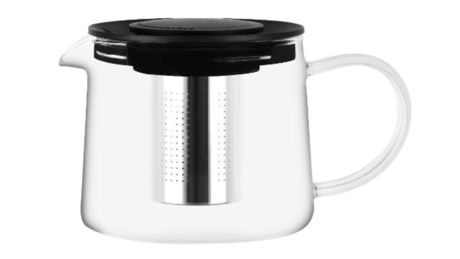 Brew Glass Teapot with Infuser 600ml - Plastic Lid