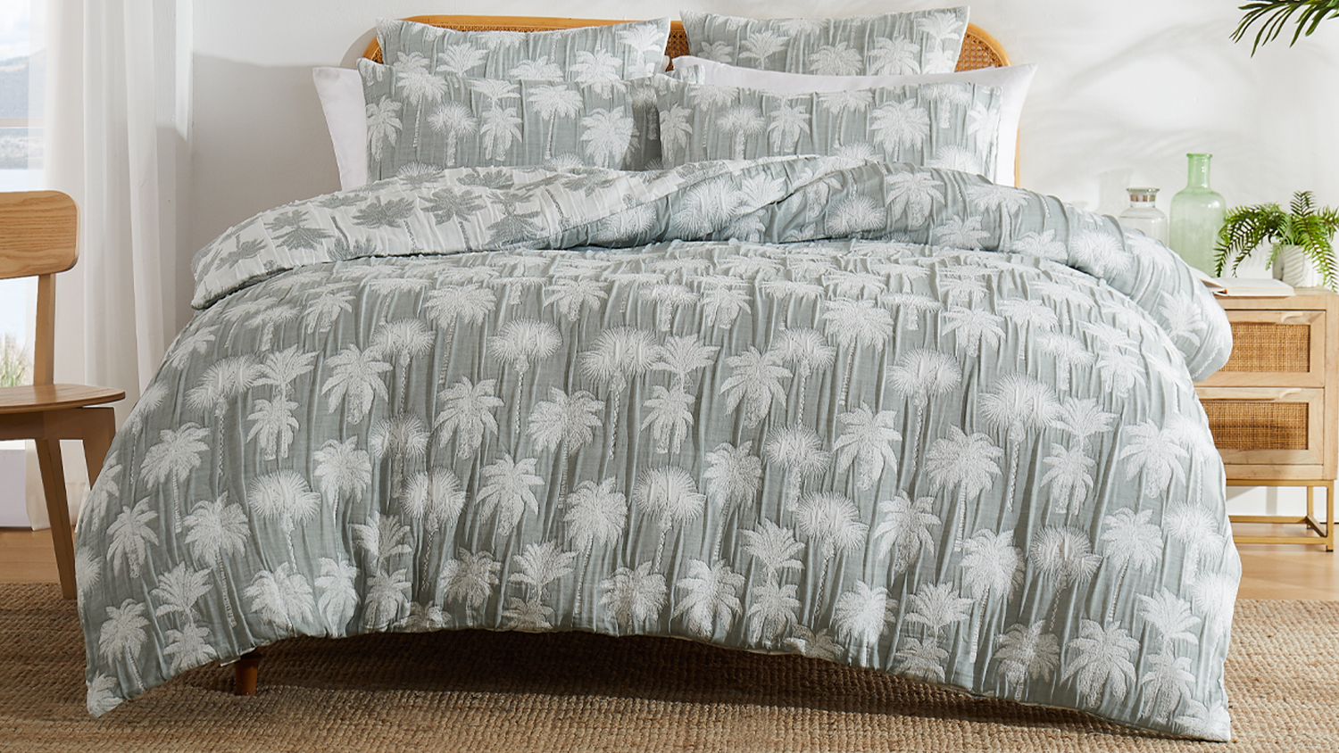Byron Bay Seafoam Duvet Cover Set by L'Avenue