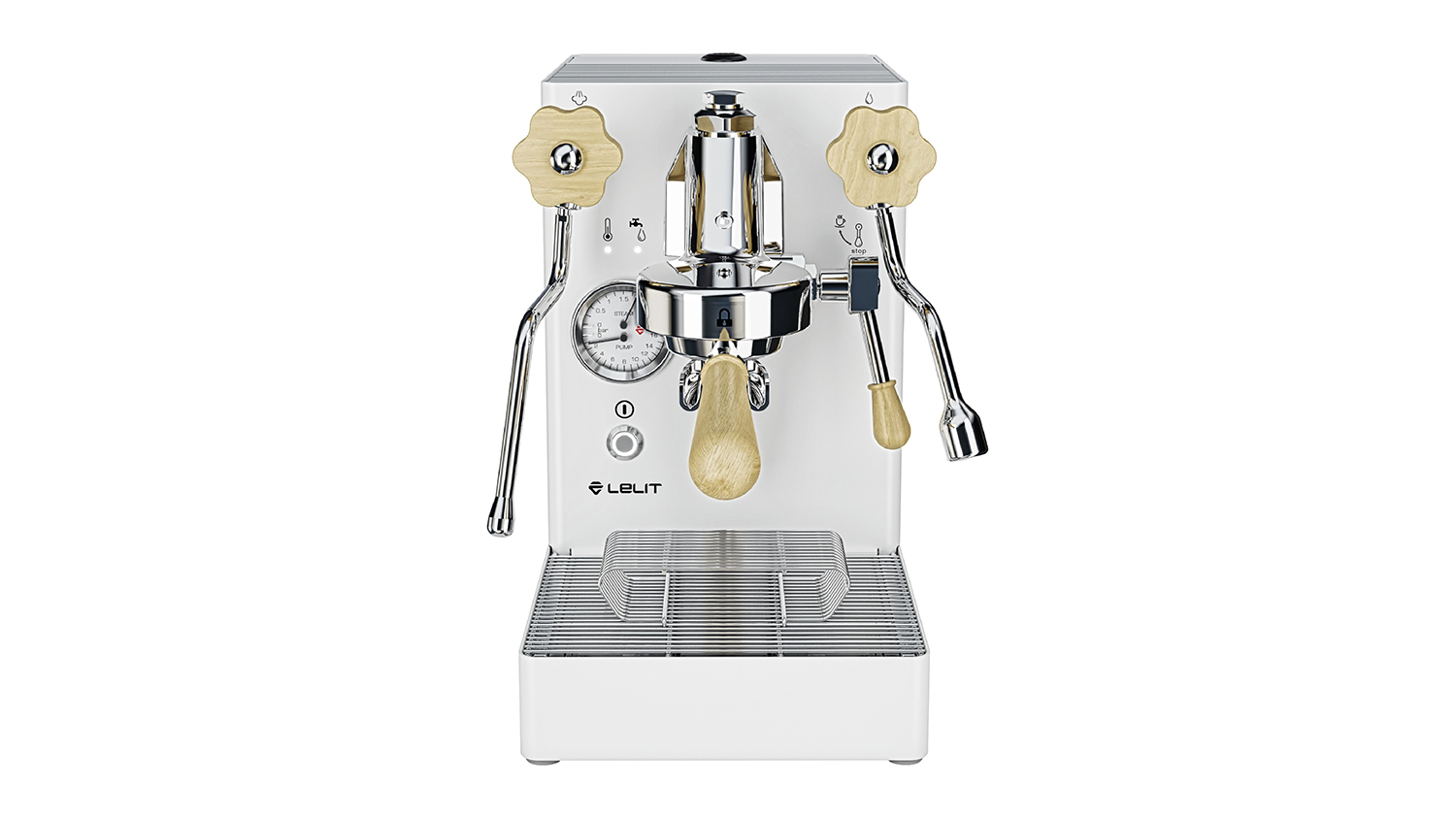 A front view of the Lelit MaraX Manual Espresso Machine