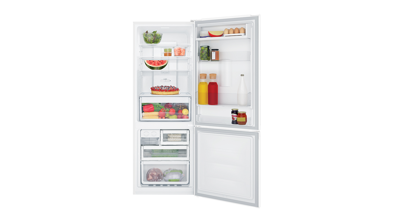 Westinghouse 308L Bottom Mount Fridge Freezer - White (WBB3100WK-X)