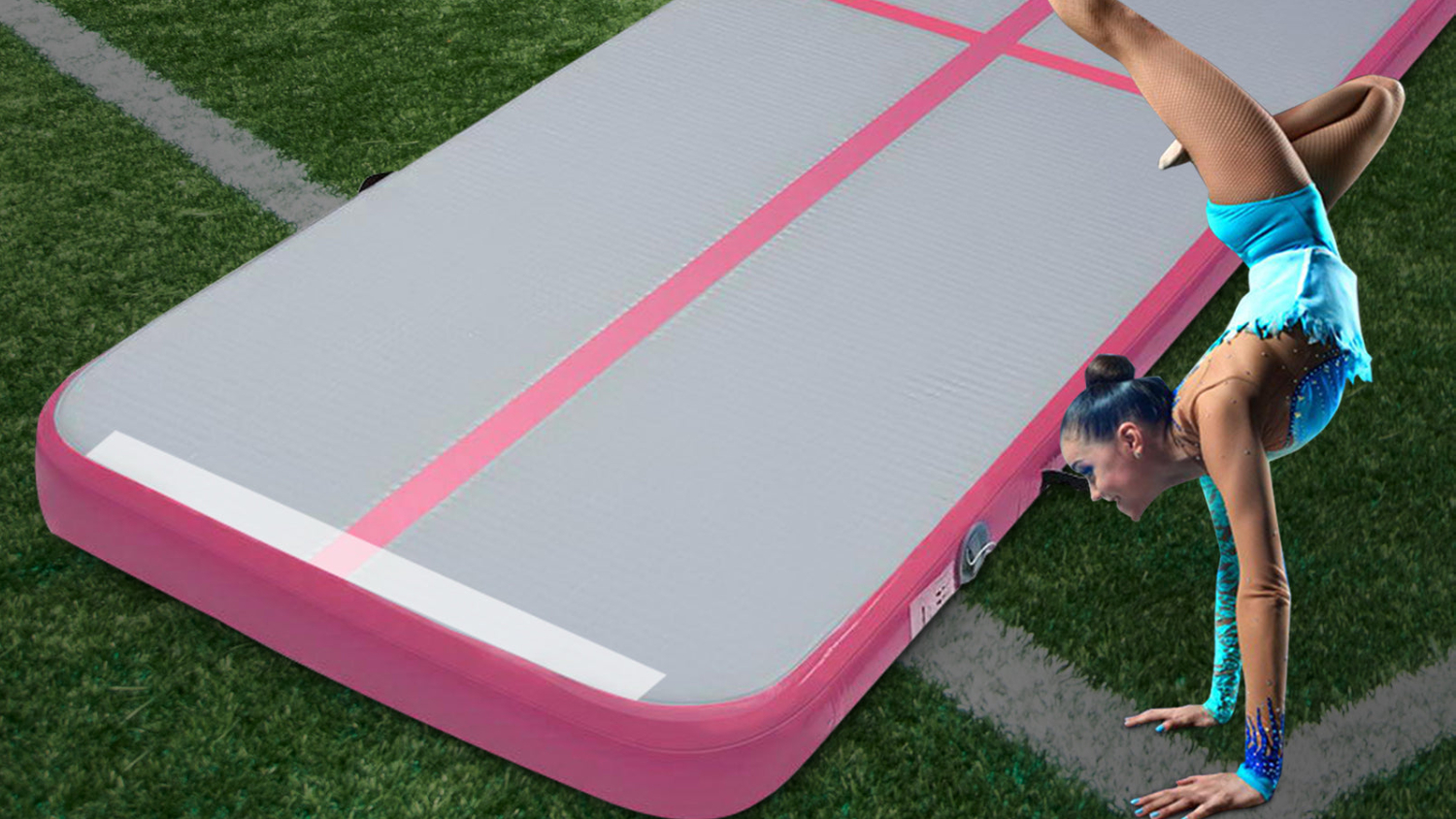 TSB Living Inflatable Gymnastics Air Track 4 x 1m - Pink