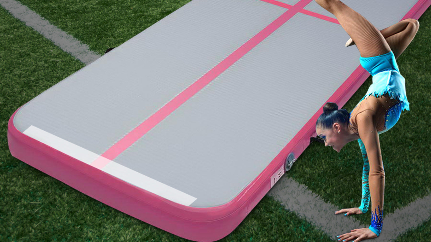 TSB Living Inflatable Gymnastics Air Track 5 x 1m - Pink
