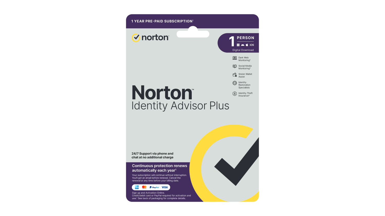 Norton 360 Identity Advisor Plus - 1 Devices 12 Months