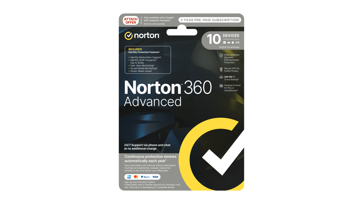 Norton 360 Advanced - 10 Devices 36 Months