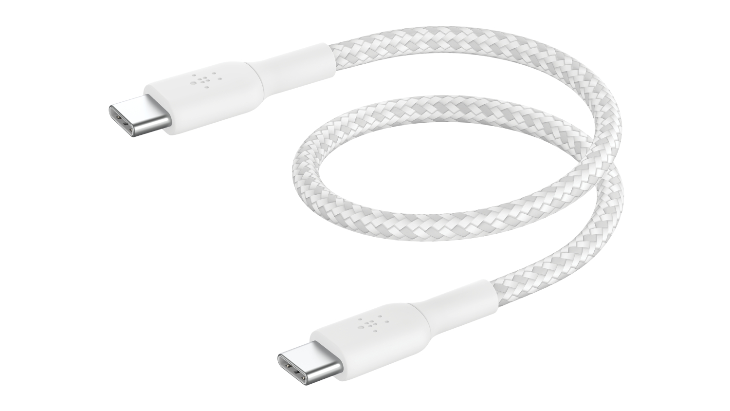 Belkin BoostCharge USB-C to USB-C 60W Braided Cable 15cm - White (CAB004bt0MWH)