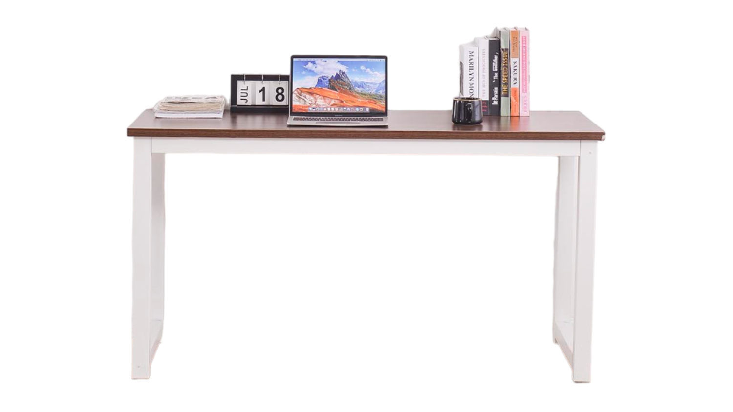 TSB Living Etan Desk 160cm - White/Walnut
